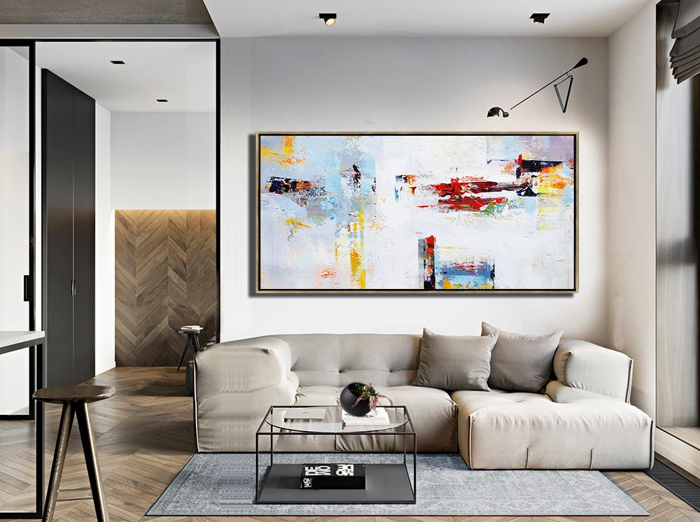 Panoramic Palette Knife Contemporary Art #L5D - Click Image to Close